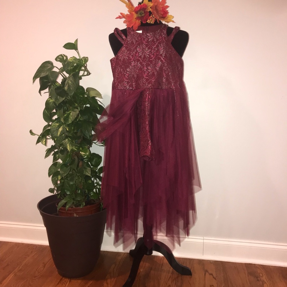 Burgundy Formal Skort